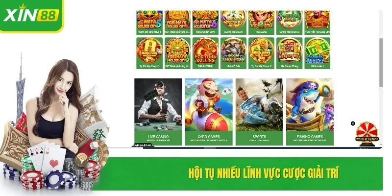 Hội tụ nhiều lĩnh vực cược giải trí