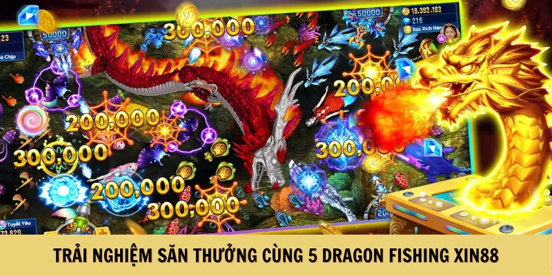 Trải nghiệm săn thưởng cùng 5 Dragon Fishing XIN88